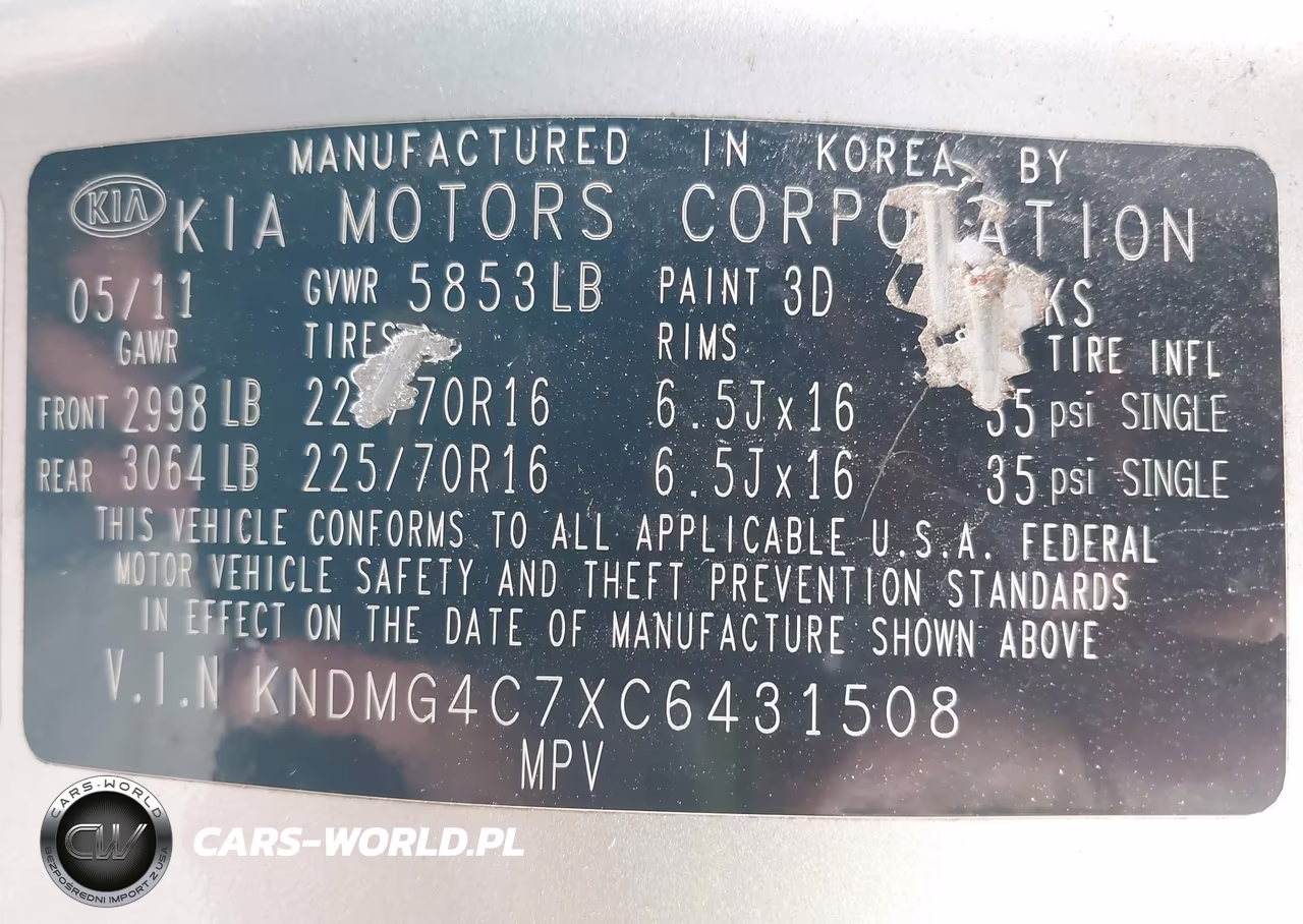 2012 Kia Sedona Lx VIN:KNDMG4C7XC6431508 - 9