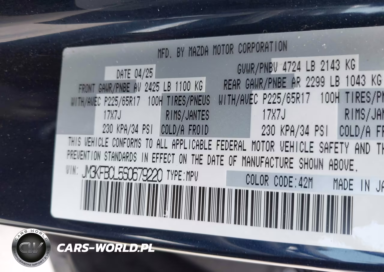 2025 Mazda Cx-5 2.5 S Preferred VIN:JM3KFBCL5S0679220 - 9