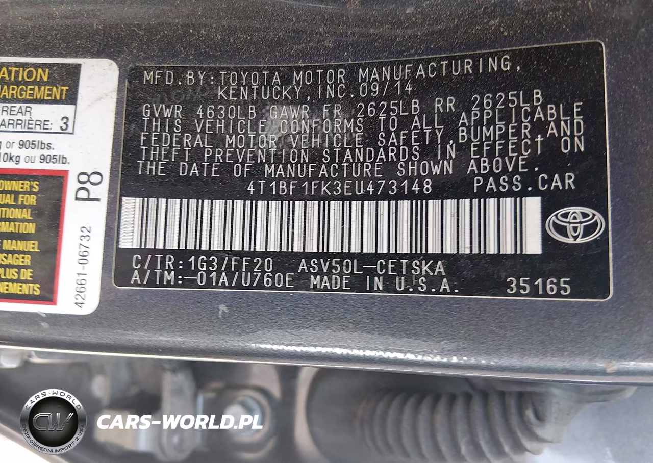 2014 Toyota Camry Se Sport VIN:4T1BF1FK3EU473148 - 9