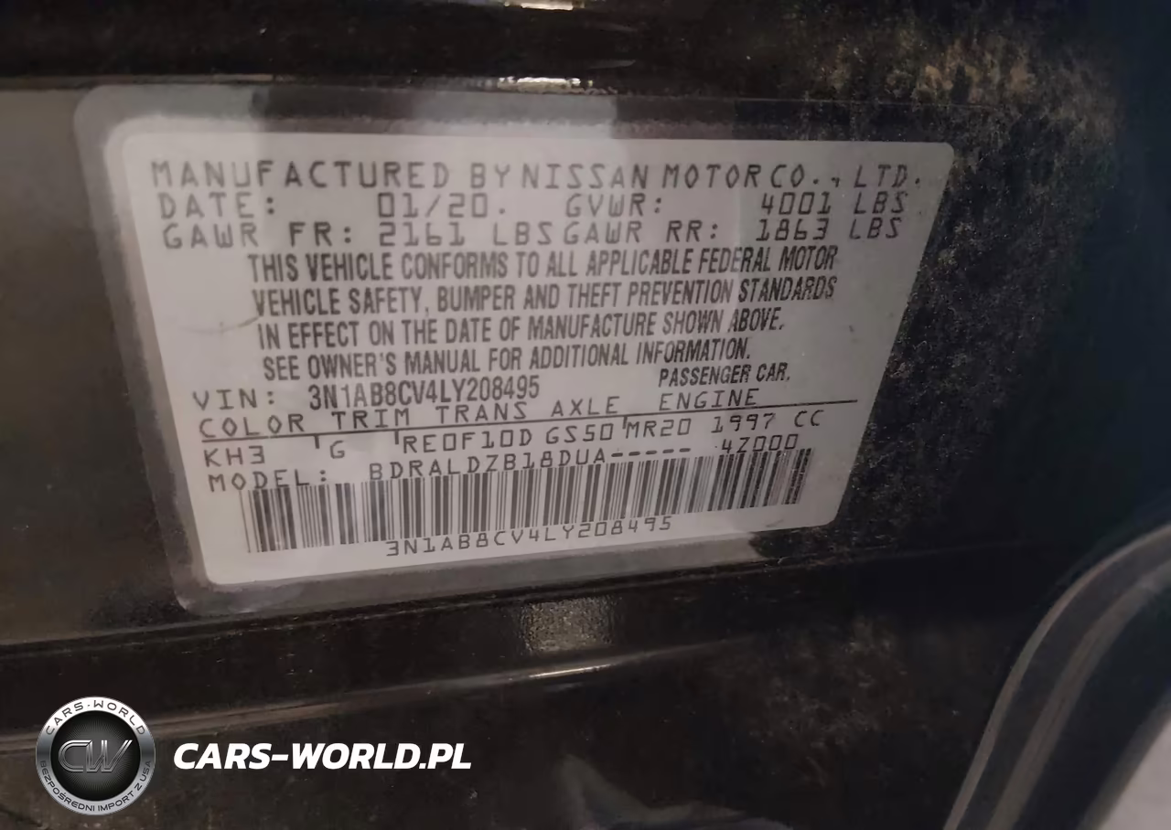 2020 Nissan Sentra Sv Xtronic Cvt VIN:3N1AB8CV4LY208495 - 9