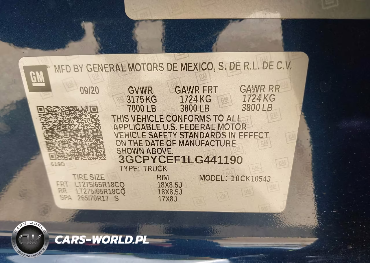 2020 Chevrolet Silverado 1500 4Wd Short Bed Custom Trail Boss VIN:3GCPYCEF1LG441190 - 9