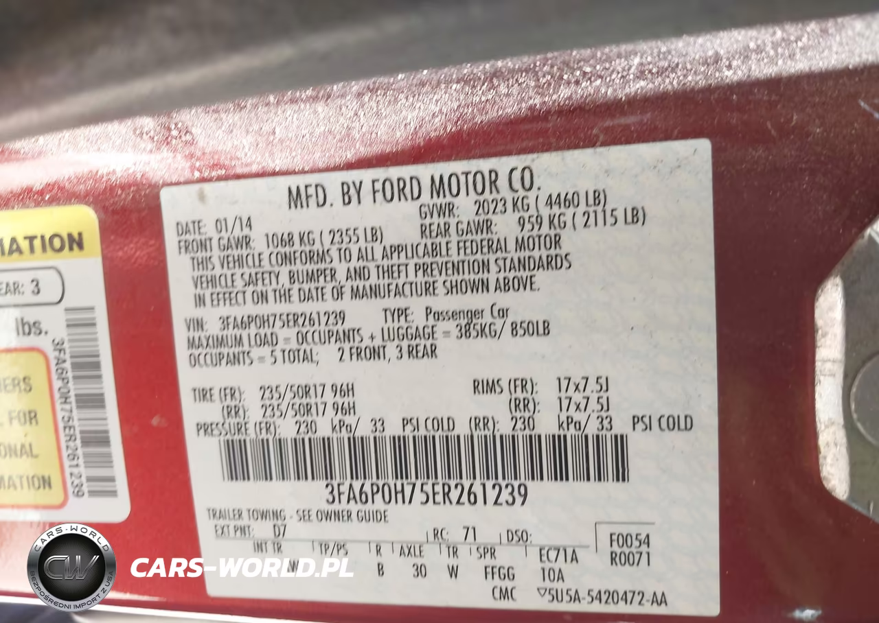 2014 Ford Fusion Se VIN:3FA6P0H75ER261239 - 9
