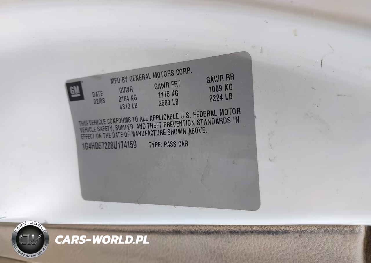 2008 Buick Lucerne Cxl VIN:1G4HD57208U174159 - 9