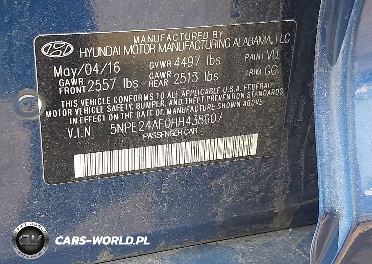 2017 Hyundai Sonata Se VIN:5NPE24AF0HH438607 - 9
