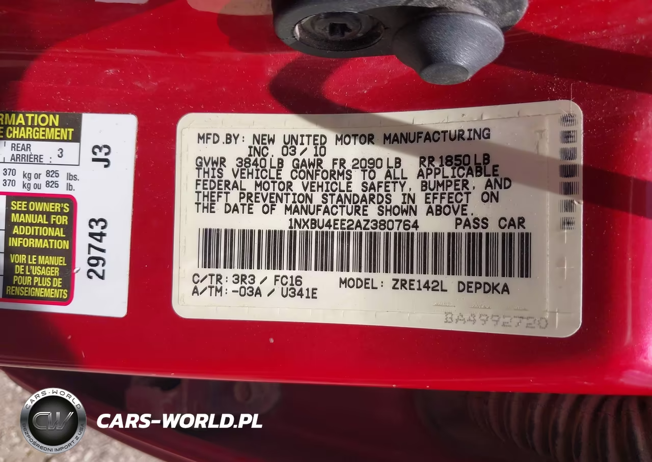 2010 Toyota Corolla Le VIN:1NXBU4EE2AZ380764 - 9
