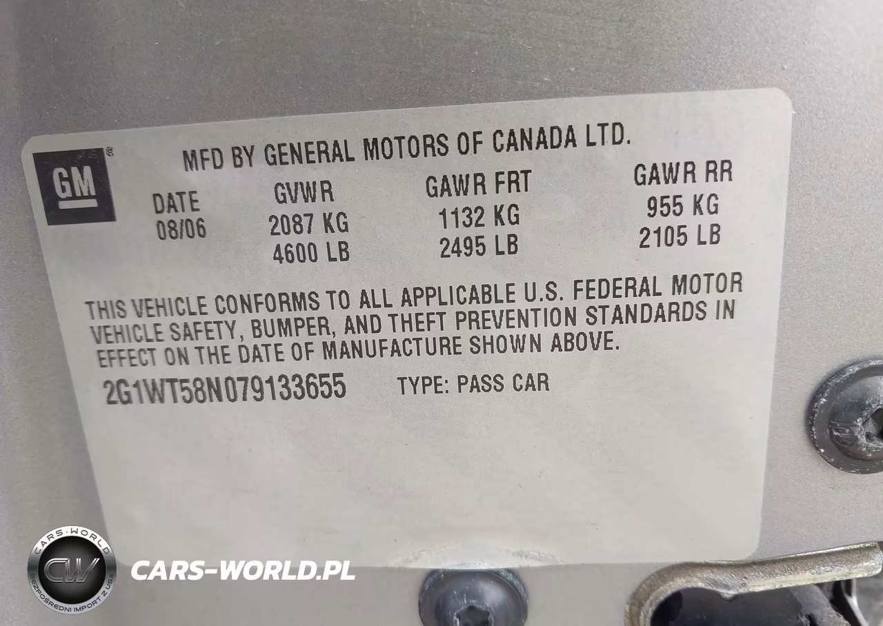 2007 Chevrolet Impala 3.5L Lt VIN:2G1WT58N079133655 - 9