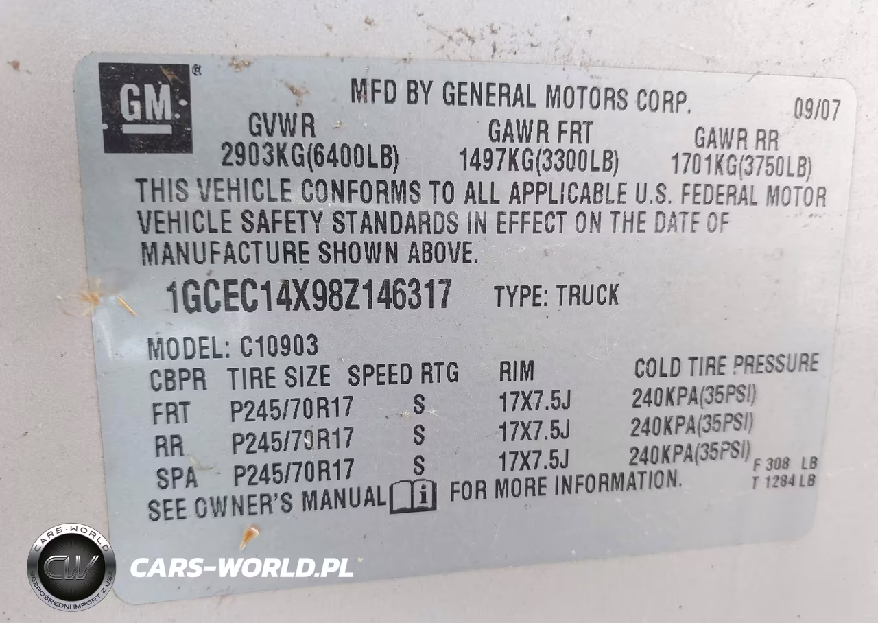 2008 Chevrolet Silverado 1500 Work Truck VIN:1GCEC14X98Z146317 - 9