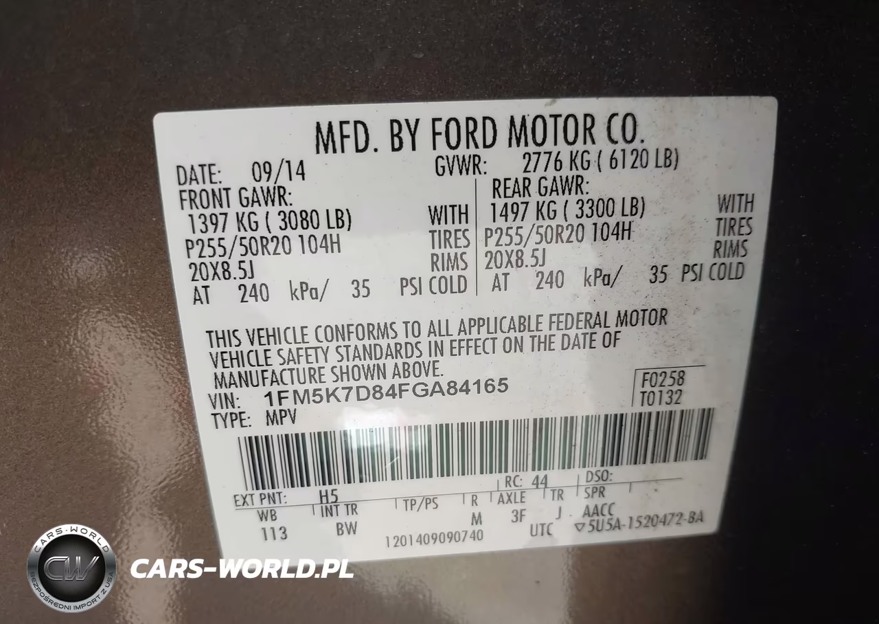 2015 Ford Explorer Xlt VIN:1FM5K7D84FGA84165 - 9