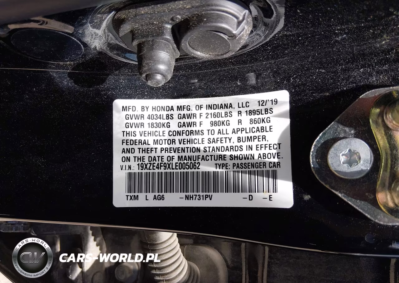 2020 Honda Insight Touring VIN:19XZE4F9XLE005062 - 9