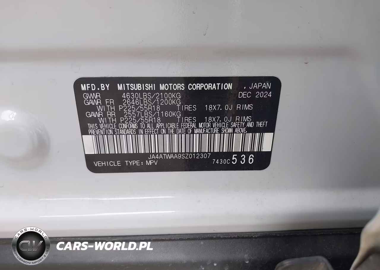 2025 Mitsubishi Eclipse Cross Black Edition S-Awc-Se S-Awc-Sel S-Awc VIN:JA4ATWAA9SZ012307 - 9
