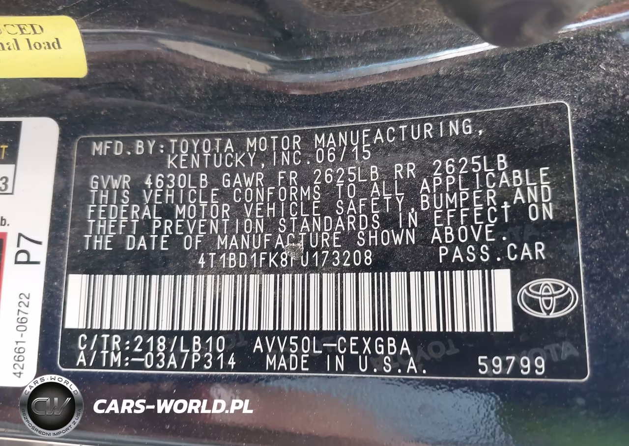 2015 Toyota Camry Hybrid Xle VIN:4T1BD1FK8FU173208 - 9