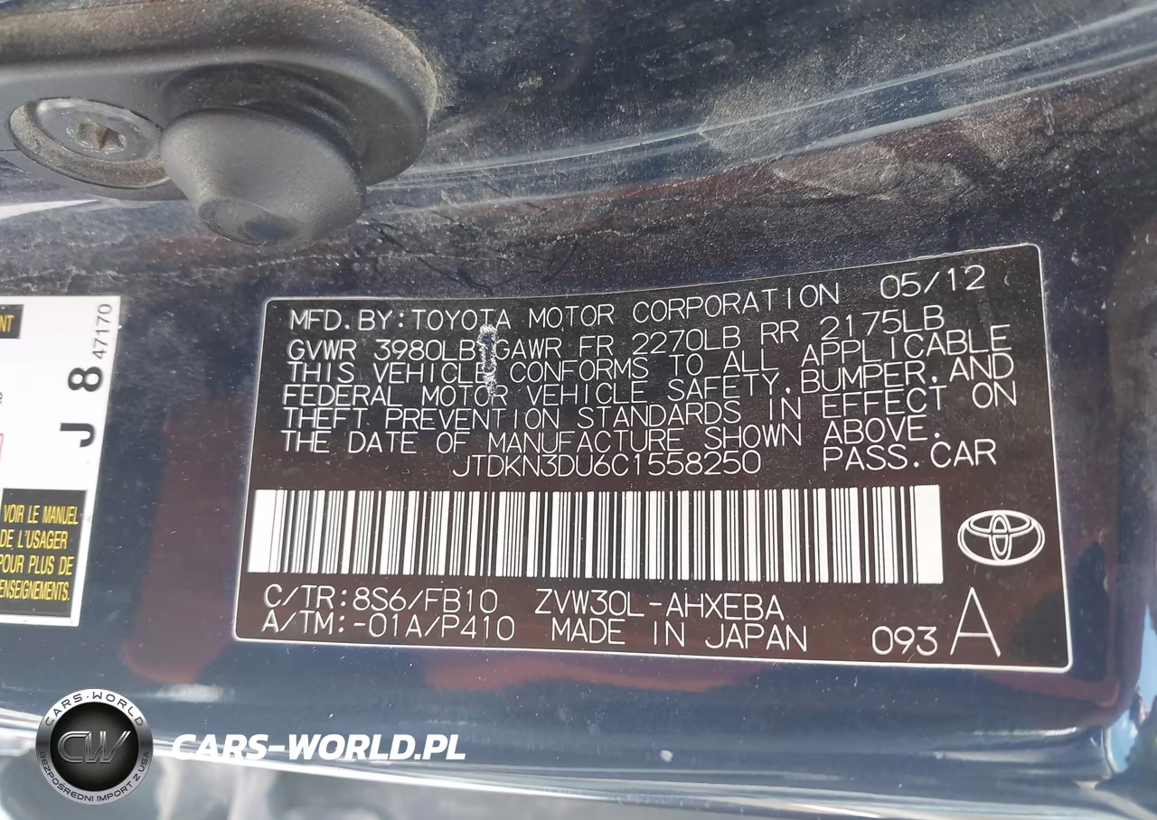 2012 Toyota Prius Three VIN:JTDKN3DU6C1558250 - 9