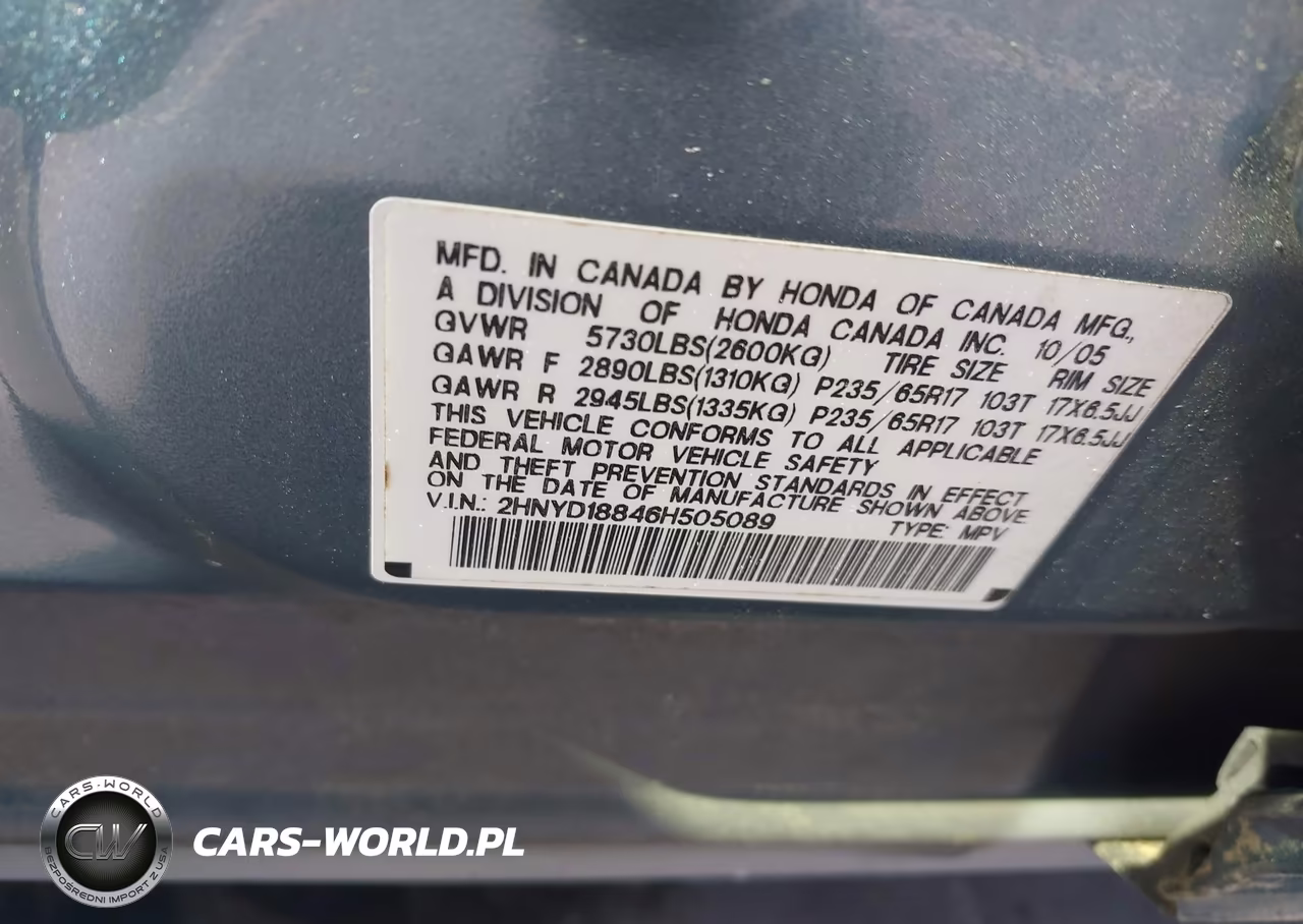 2006 Acura Mdx VIN:2HNYD18846H505089 - 9