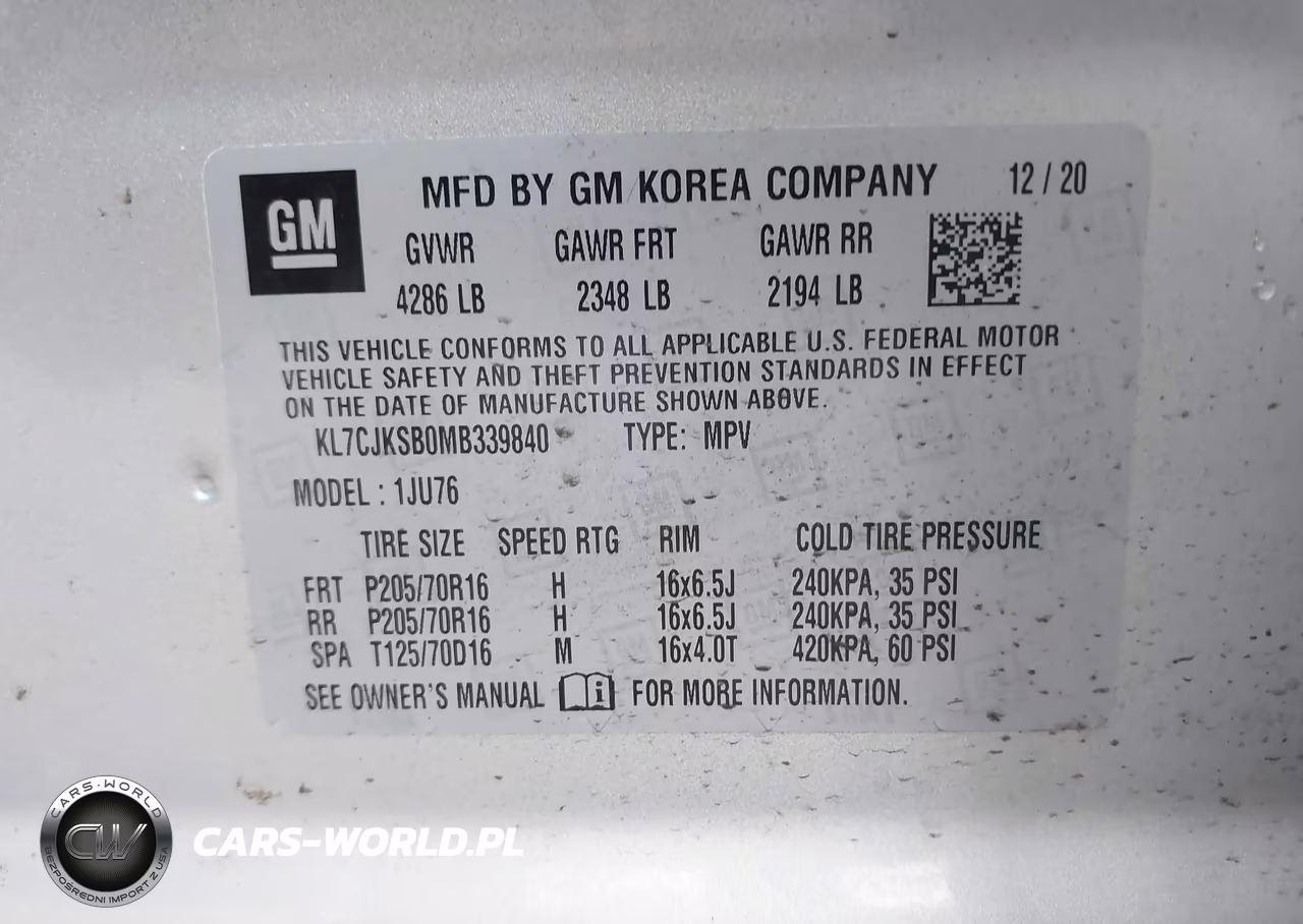 2021 Chevrolet Trax Fwd Ls VIN:KL7CJKSB0MB339840 - 9