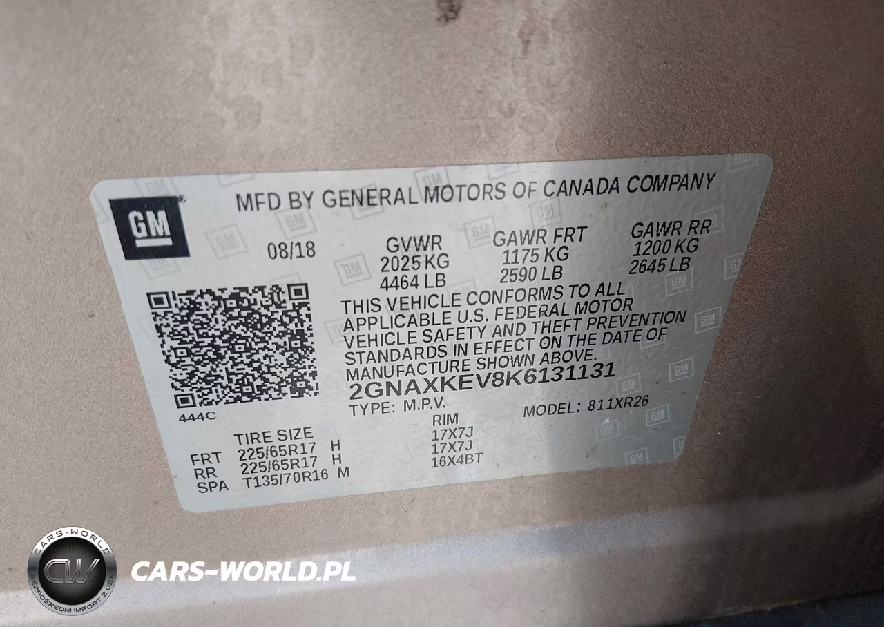 2019 Chevrolet Equinox Lt VIN:2GNAXKEV8K6131131 - 9