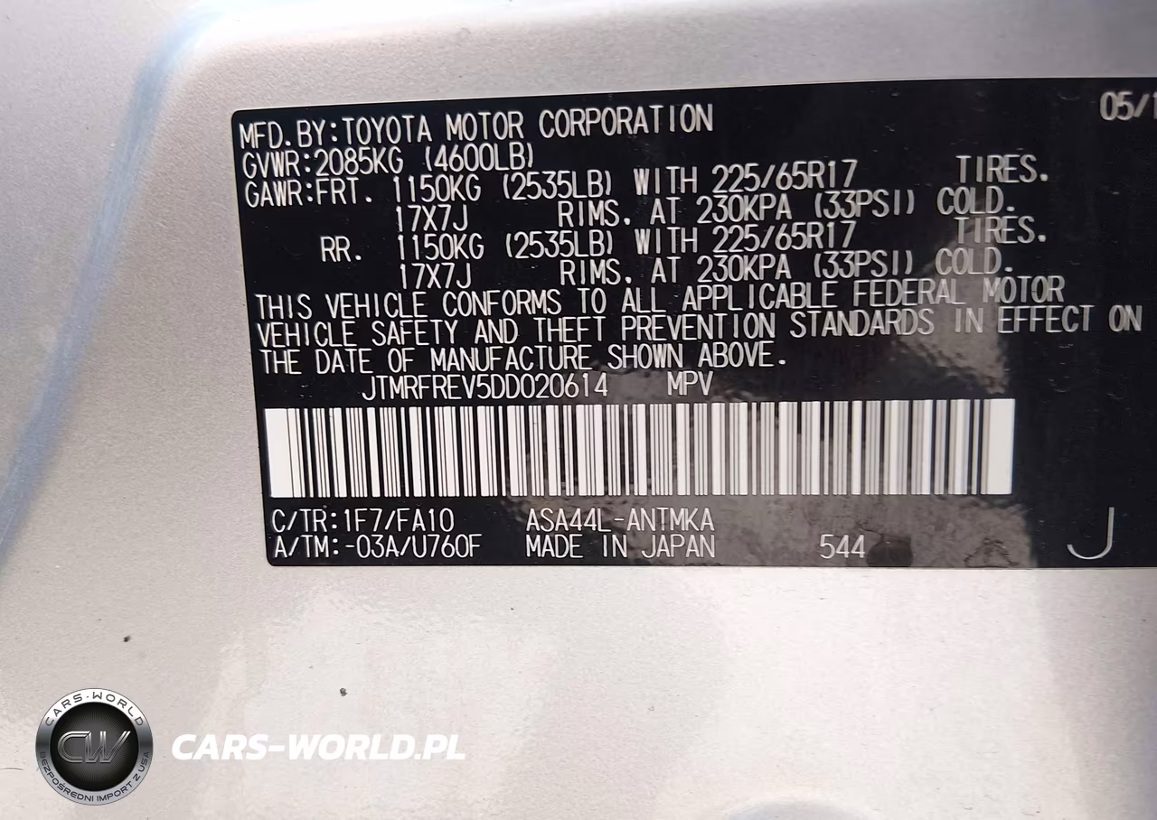 2013 Toyota Rav4 Xle VIN:JTMRFREV5DD020614 - 9