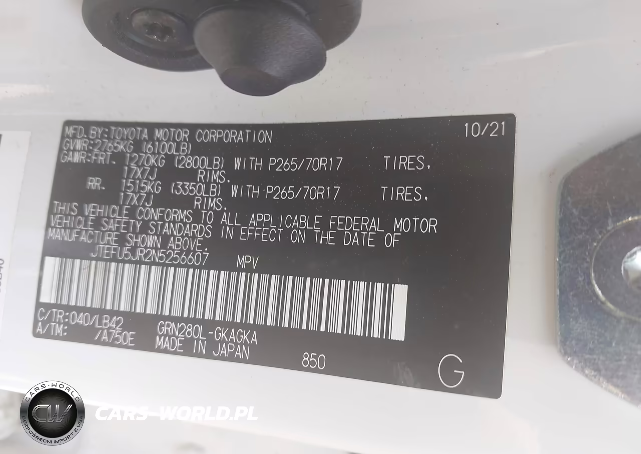 2022 Toyota 4Runner VIN:JTEFU5JR2N5256607 - 9