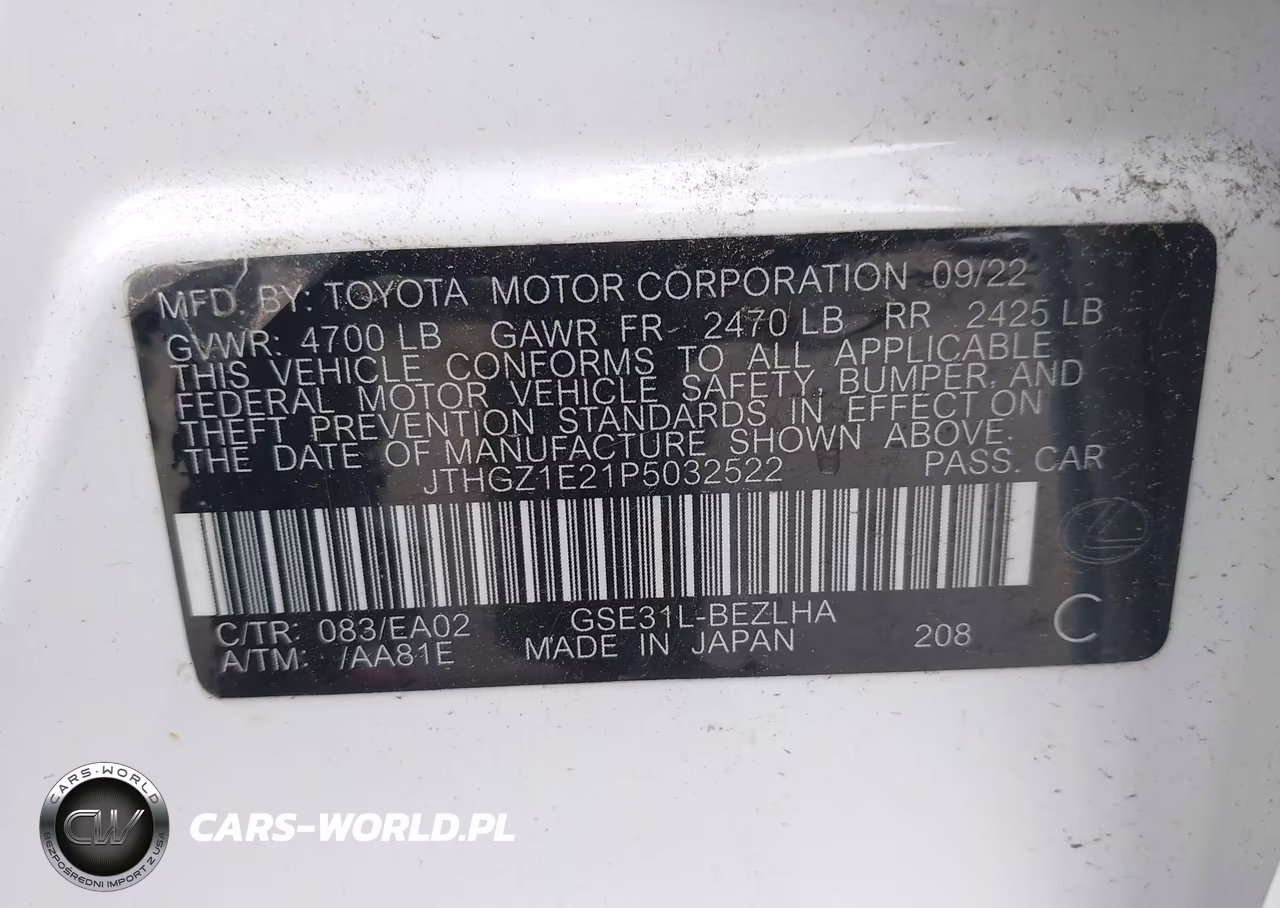 2023 Lexus Is 350 F Sport VIN:JTHGZ1E22P5031170 - 9