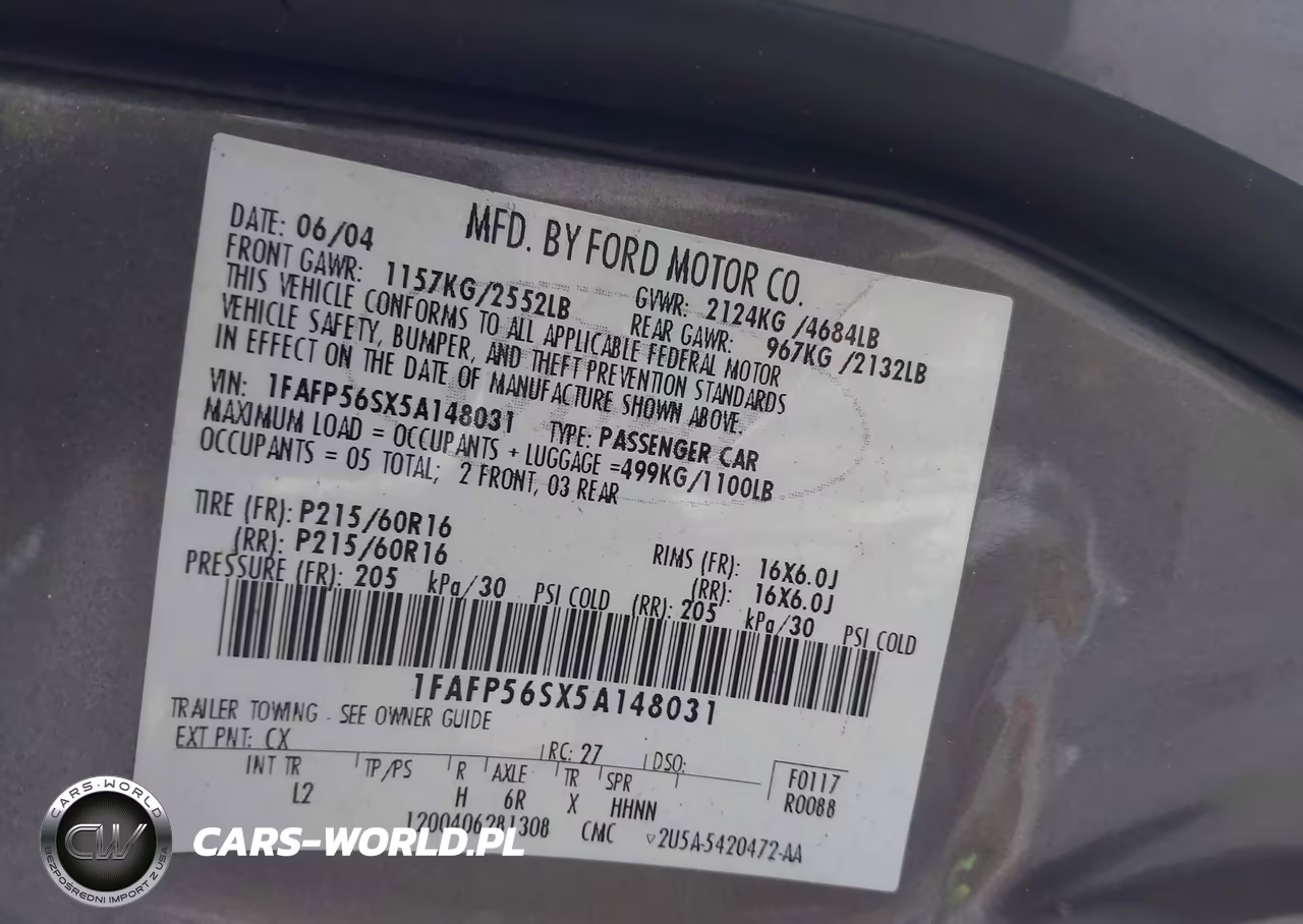 2005 Ford Taurus Sel VIN:1FAFP56SX5A148031 - 9