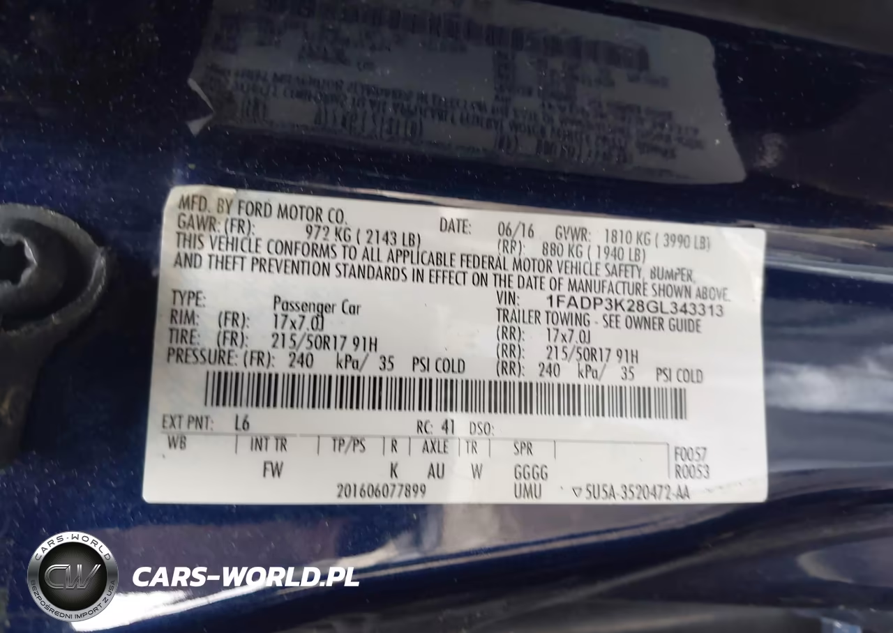 2016 Ford Focus Se VIN:1FADP3K28GL343313 - 9