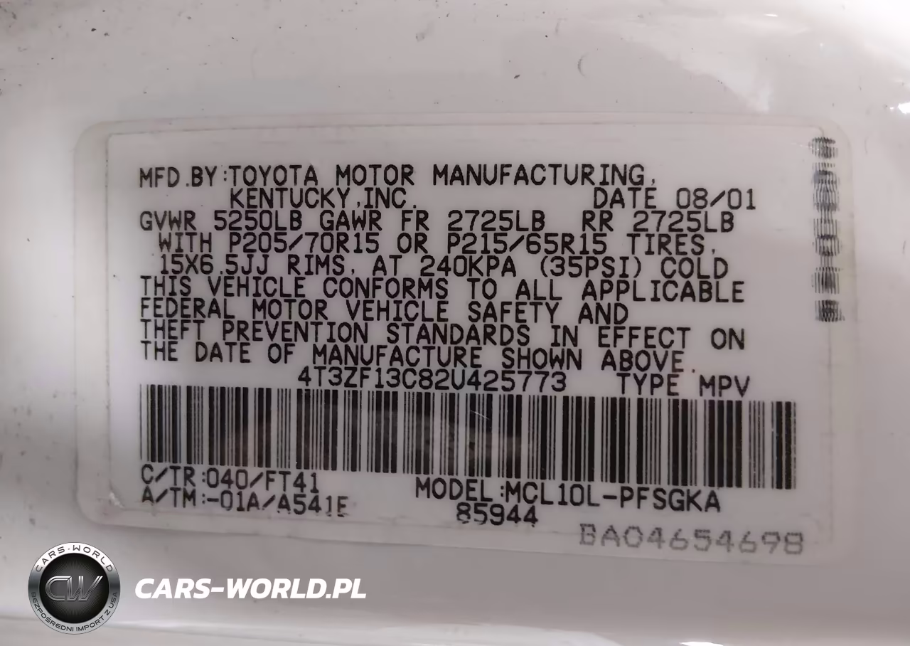 2002 Toyota Sienna Le VIN:4T3ZF13C82U425773 - 9