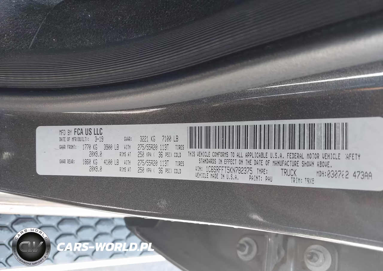 2019 Ram 1500 Big Horn-Lone Star 4X4 5'7 Box VIN:1C6SRFFT5KN782375 - 9