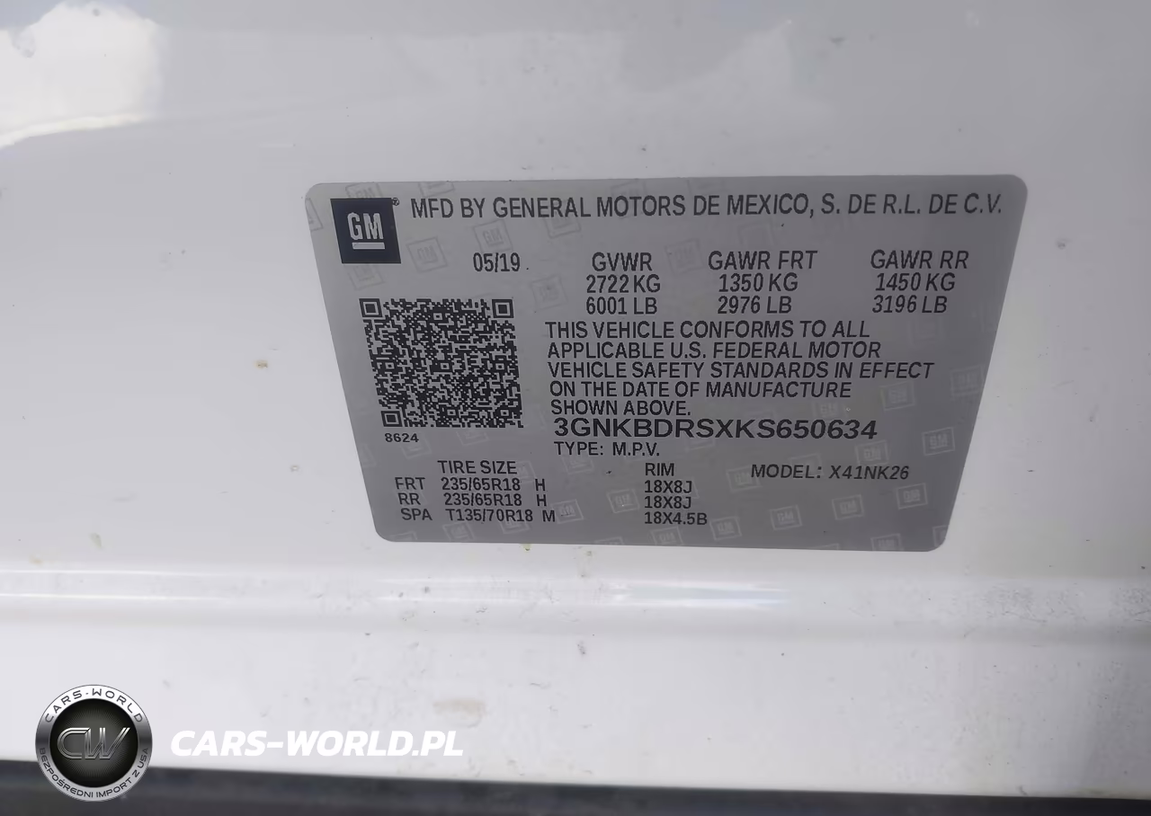 2019 Chevrolet Blazer VIN:3GNKBDRSXKS650634 - 9