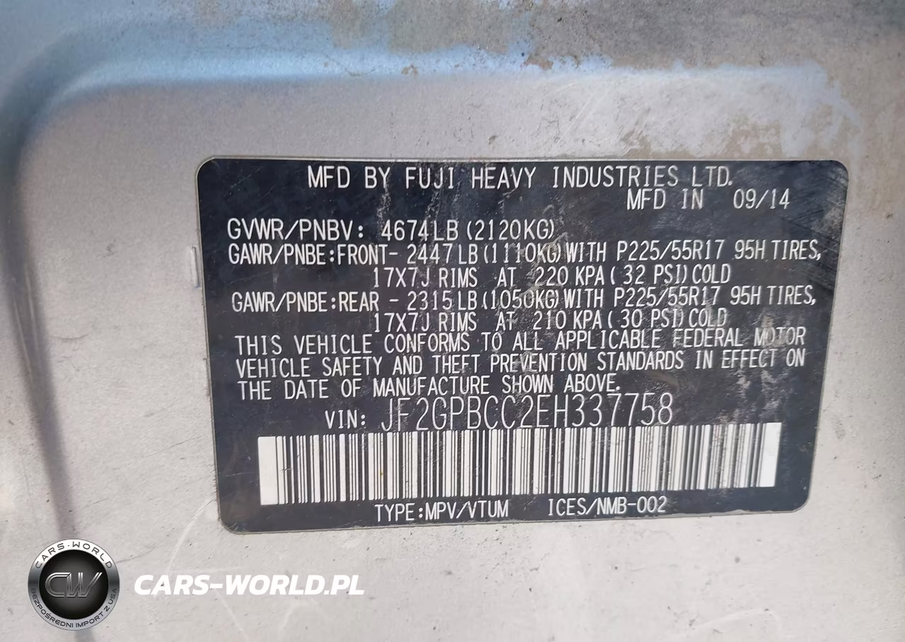 2014 Subaru Xv Crosstrek Hybrid 2.0I VIN:JF2GPBCC2EH337758 - 9