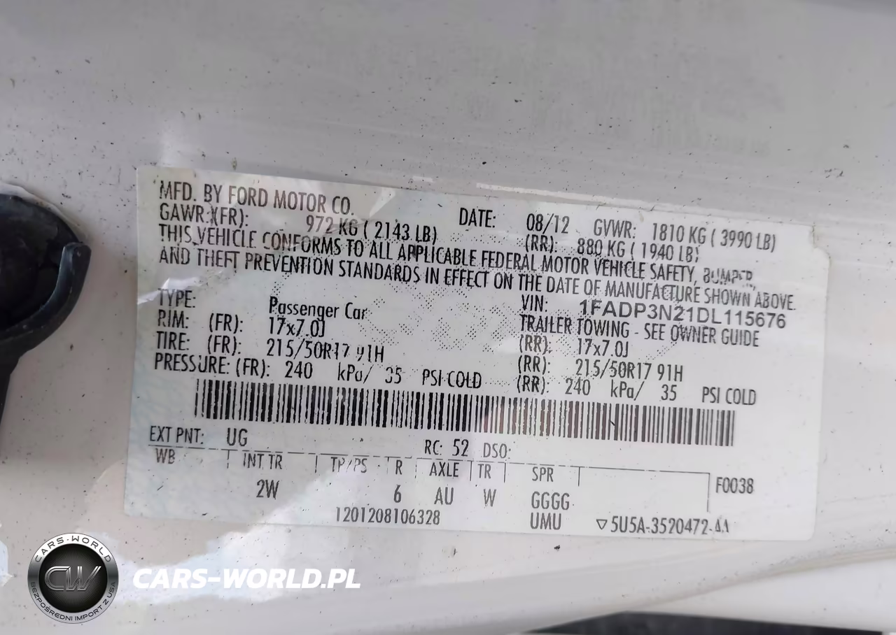 2013 Ford Focus Titanium VIN:1FADP3N21DL115676 - 9