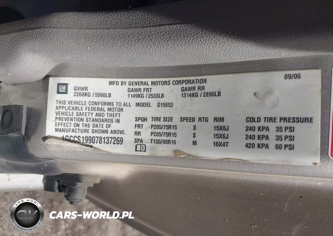 2007 Chevrolet Colorado Work Truck VIN:1GCCS199078137269 - 9