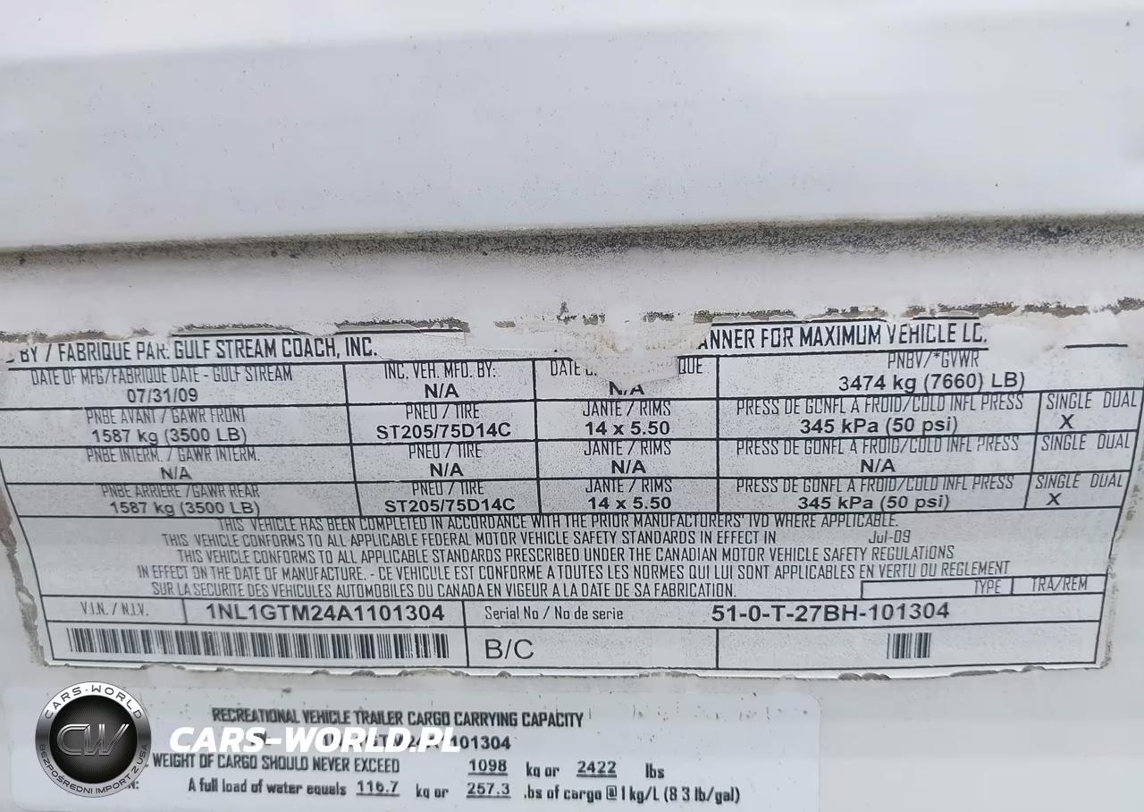 2010 Gulfstream Other VIN:1NL1GTM24A1101304 - 9