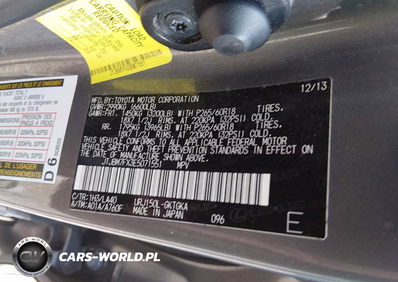 2014 Lexus Gx 460 VIN:JTJBM7FX3E5071551 - 9