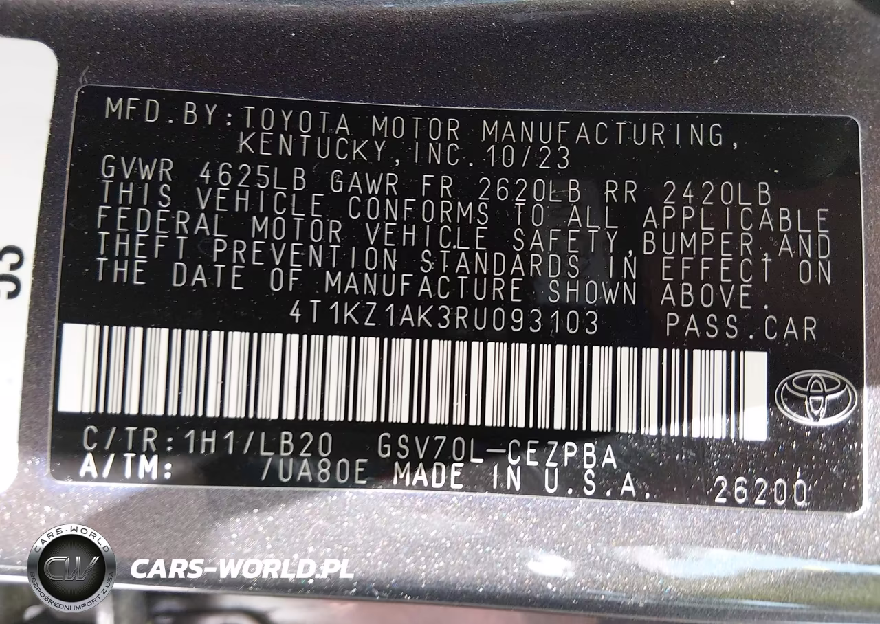 2024 Toyota Camry Xse V6 VIN:4T1KZ1AK3RU093103 - 9