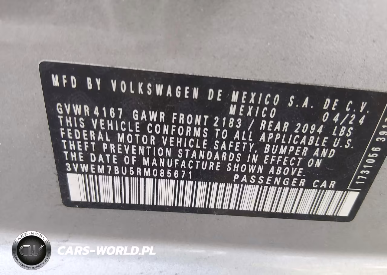 2024 Volkswagen Jetta 1.5T Se VIN:3VWEM7BU5RM085671 - 9