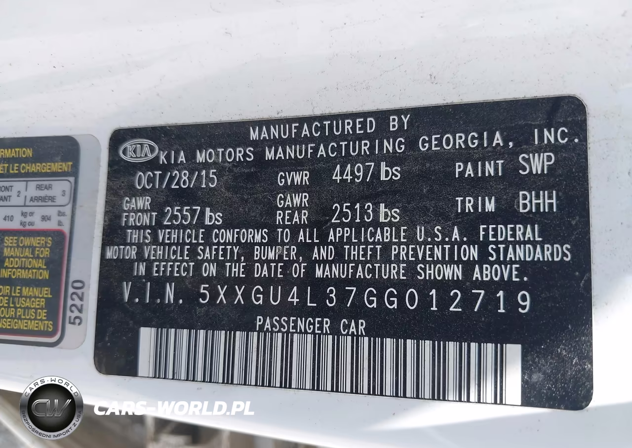 2016 Kia Optima Ex VIN:5XXGU4L37GG012719 - 9