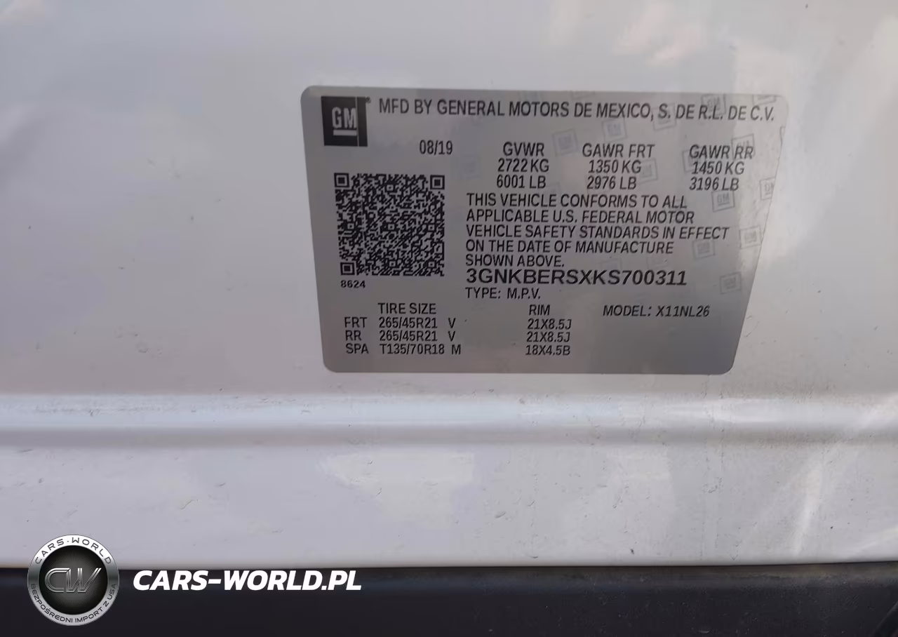 2019 Chevrolet Blazer Rs VIN:3GNKBERSXKS700311 - 9