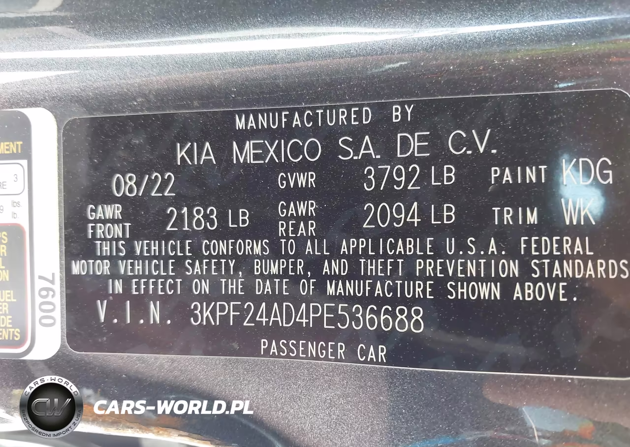 2023 Kia Forte Lx VIN:3KPF24AD4PE536688 - 9
