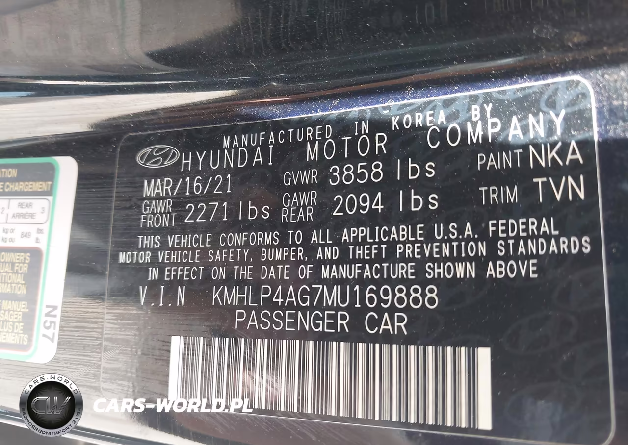 2021 Hyundai Elantra Limited VIN:KMHLP4AG7MU169888 - 9