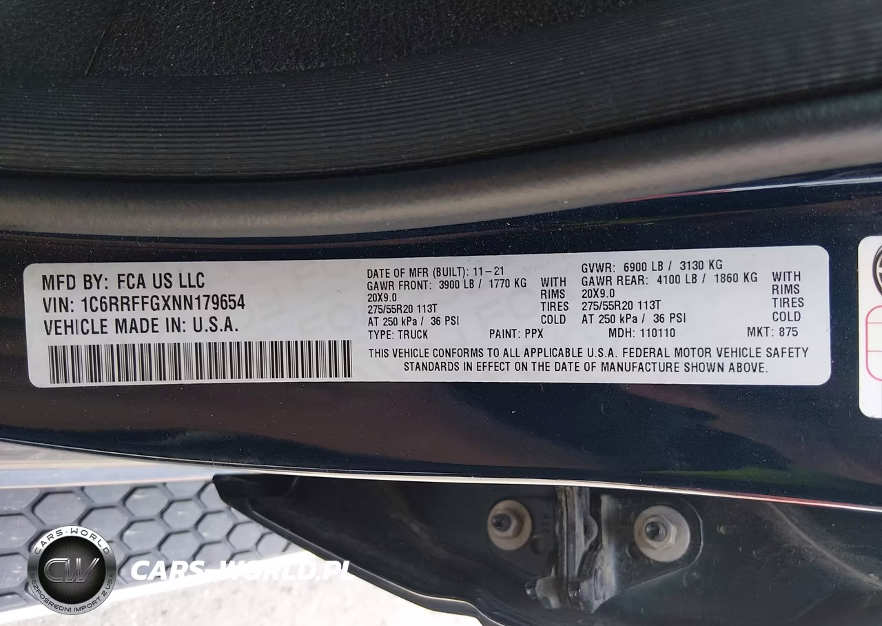 2022 Ram 1500 Big Horn 4X4 5'7 Box VIN:1C6RRFFGXNN179654 - 9
