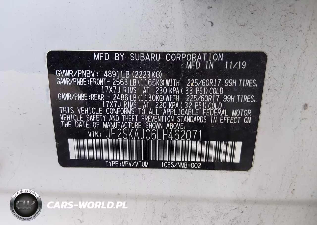 2020 Subaru Forester Premium VIN:JF2SKAJC6LH462071 - 9
