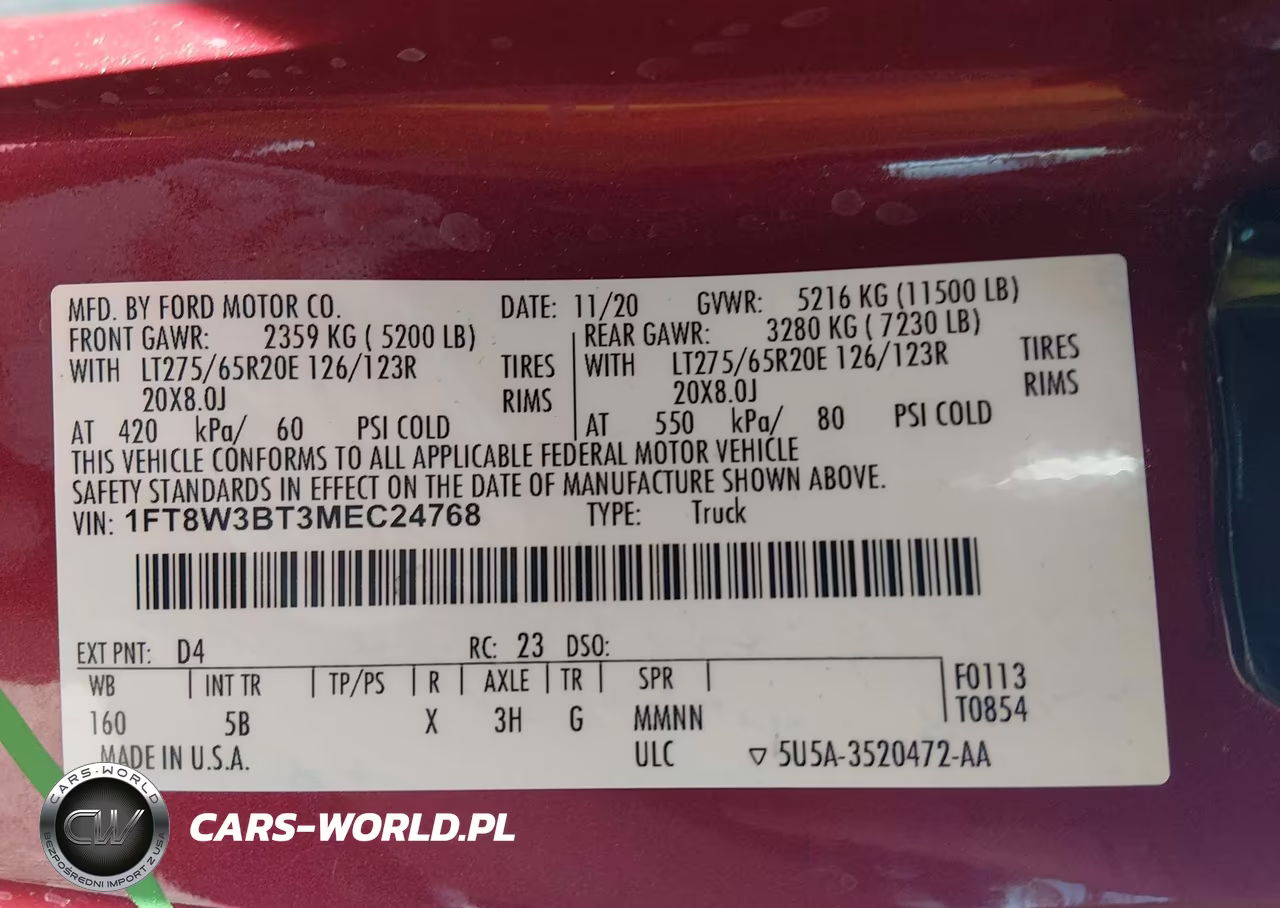 2021 Ford F-350 Lariat VIN:1FT8W3BT3MEC24768 - 8