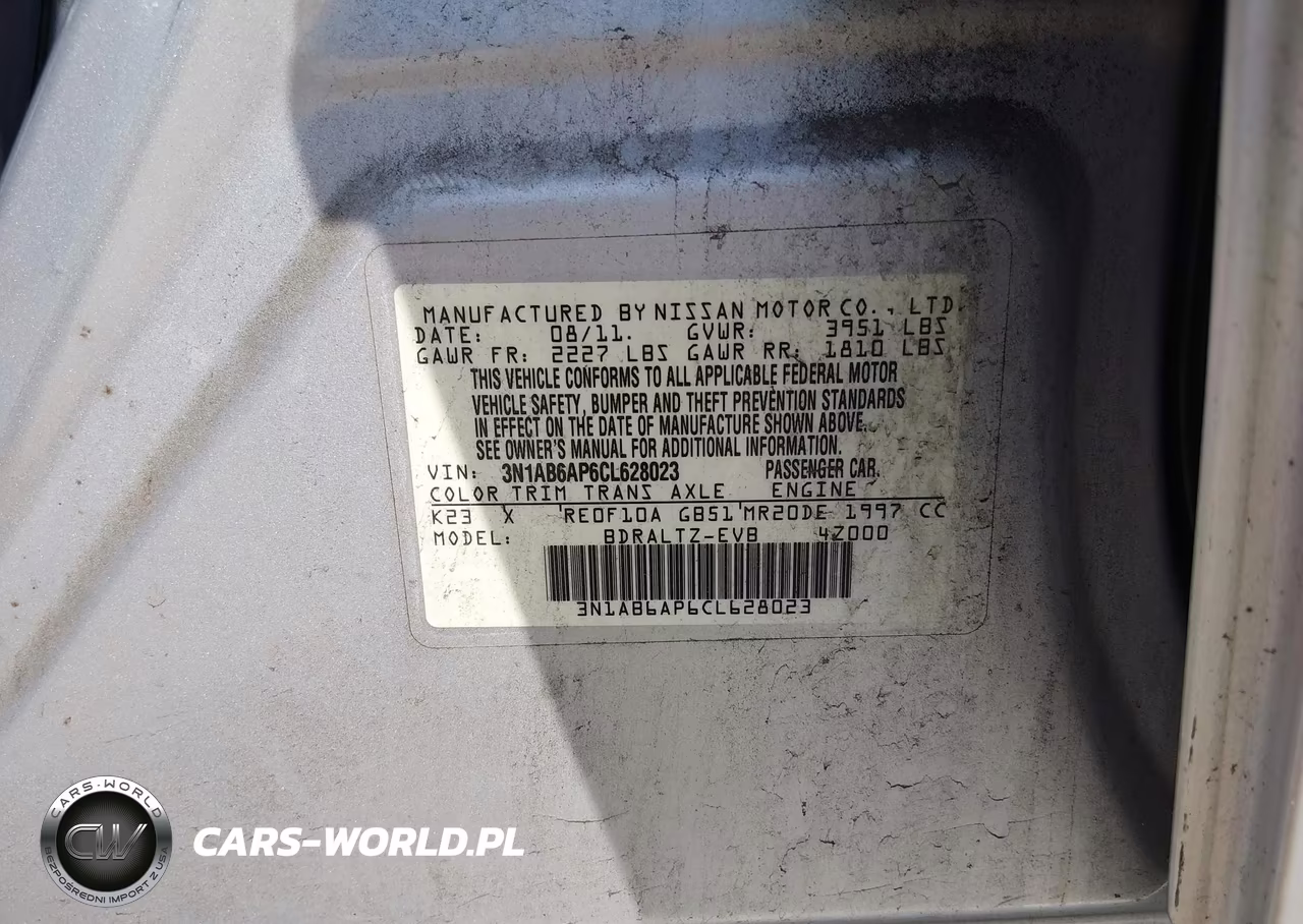 2012 Nissan Sentra 2.0 Sr VIN:3N1AB6AP6CL628023 - 9