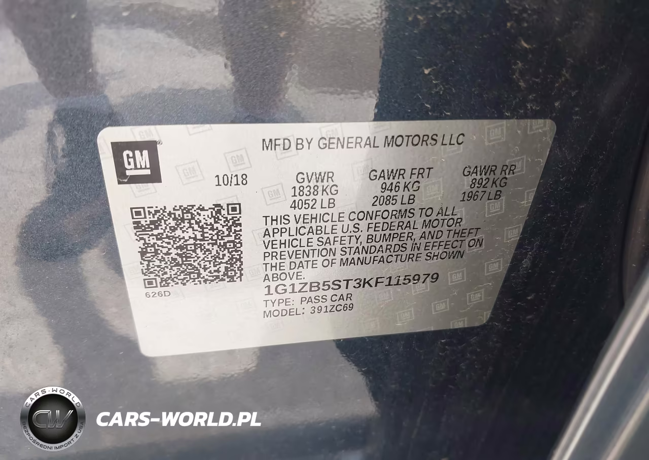 2019 Chevrolet Malibu 1Ls VIN:1G1ZB5ST3KF115979 - 9
