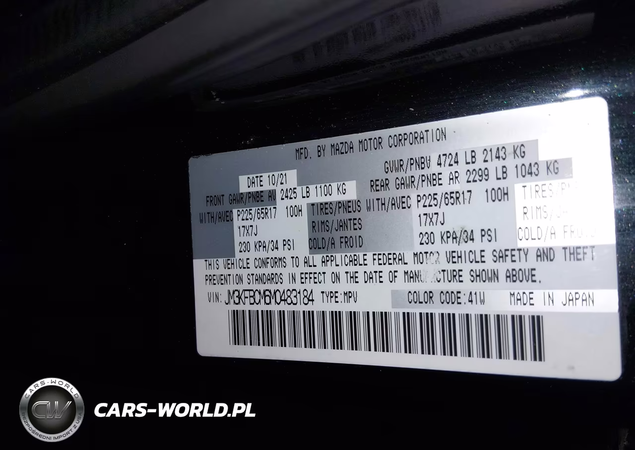 2021 Mazda Cx-5 Touring VIN:JM3KFBCM6M0483184 - 9