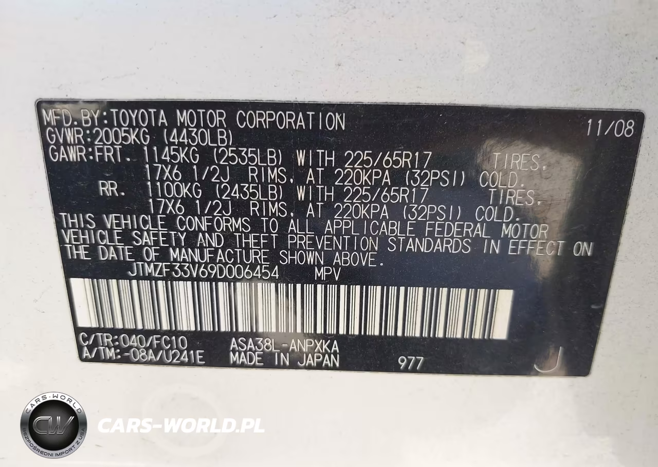 2009 Toyota Rav4 VIN:JTMZF33V69D006454 - 9