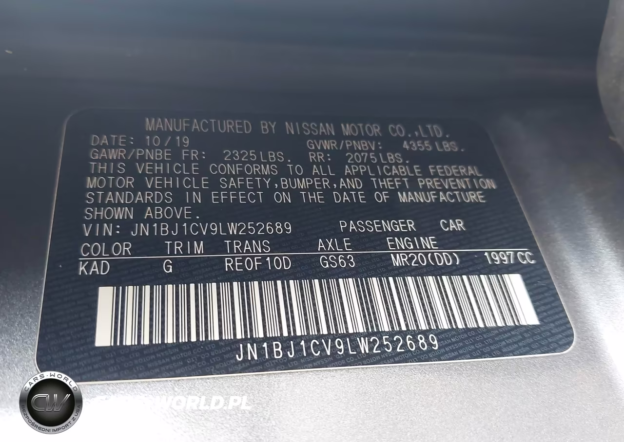 2020 Nissan Rogue Sport Sv Fwd Xtronic Cvt VIN:JN1BJ1CV9LW252689 - 9