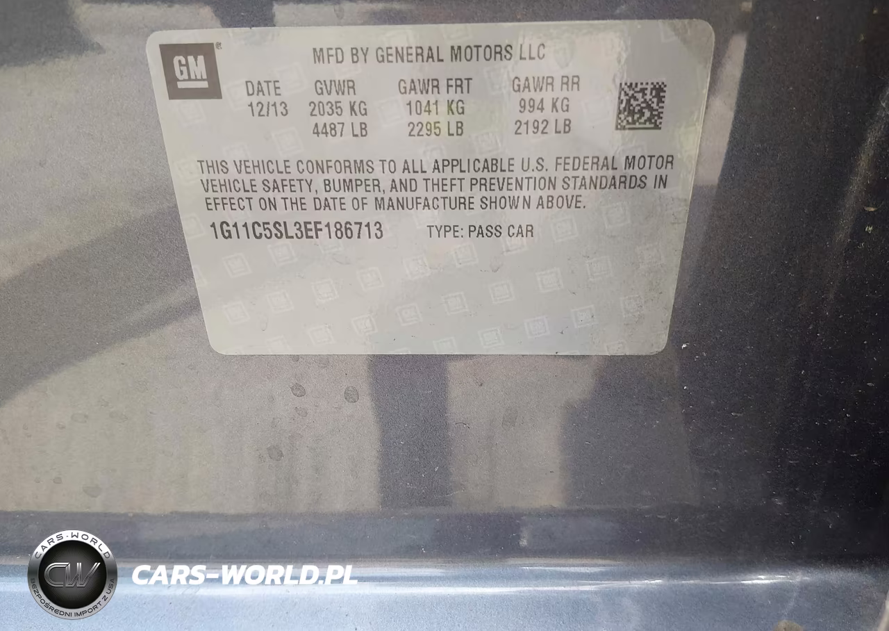 2014 Chevrolet Malibu 1Lt VIN:1G11C5SL3EF186713 - 9