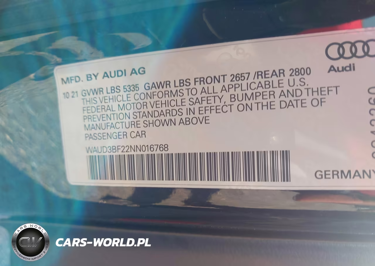 2022 Audi A6 Premium 45 Tfsi Quattro S Tronic VIN:WAUD3BF22NN016768 - 9