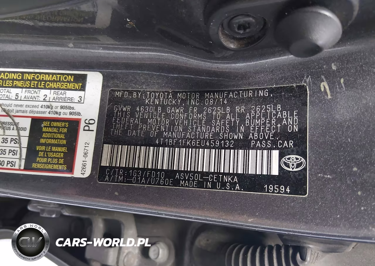2014 Toyota Camry Le VIN:4T1BF1FK6EU459132 - 9