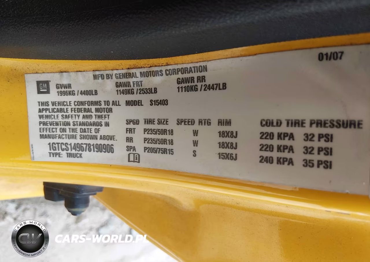2007 GMC Canyon Sle1 VIN:1GTCS149678190906 - 9